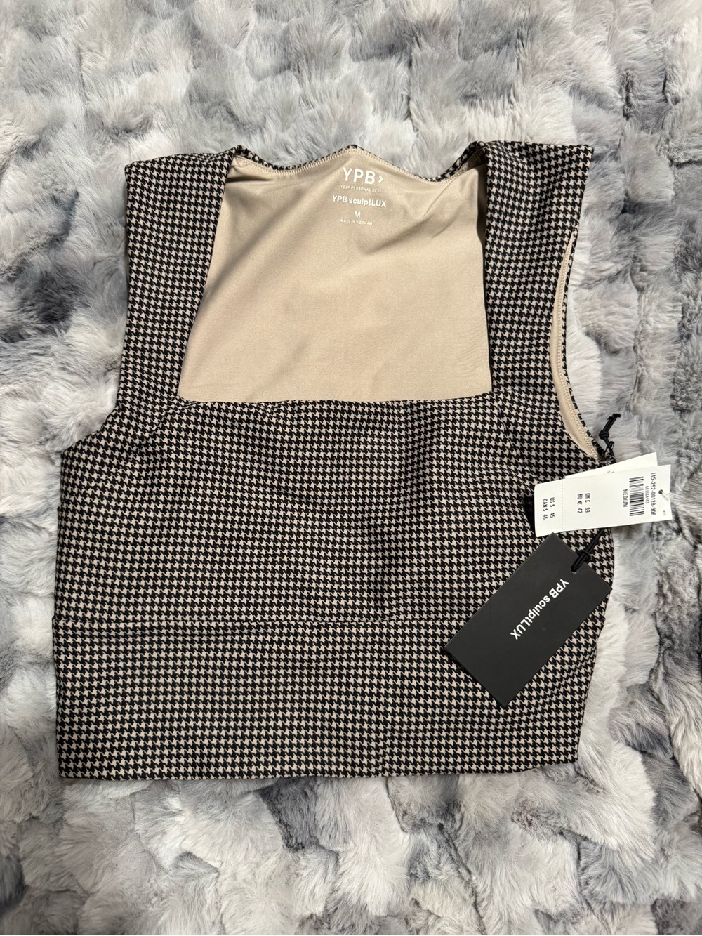 Women's Houndstooth Sheath Dress in Black and Cream